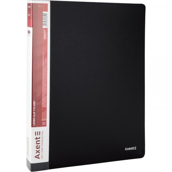 Папка з затиском, А4, чорна