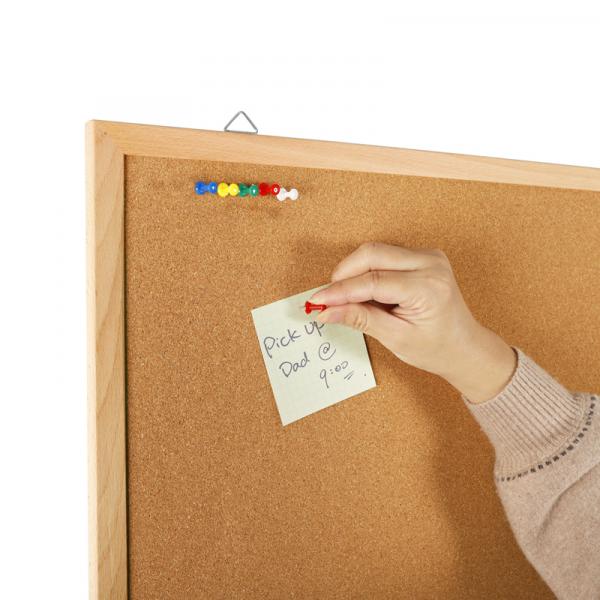 Дошка коркова, 90х120 см., дерев'яна рамка