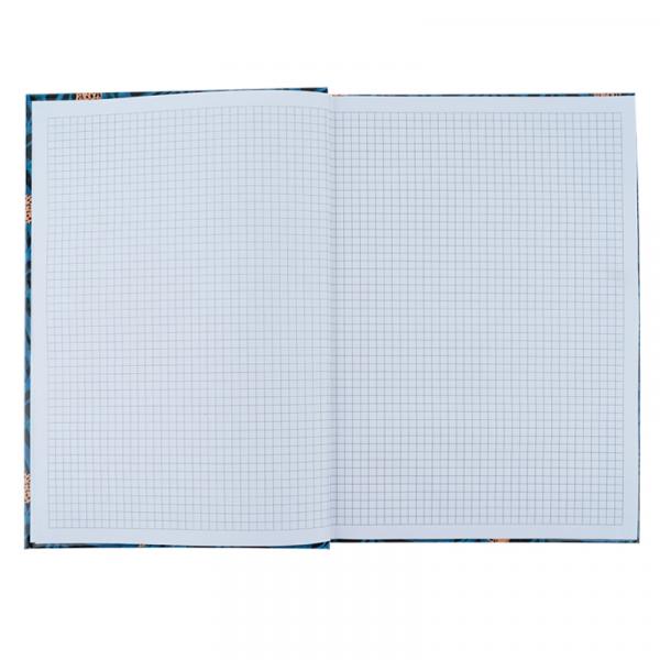 Книга записна А4, 96арк., кліт., Leopard, темно синя
