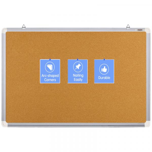 Дошка коркова, 90х120 см., алюмінієва рамка