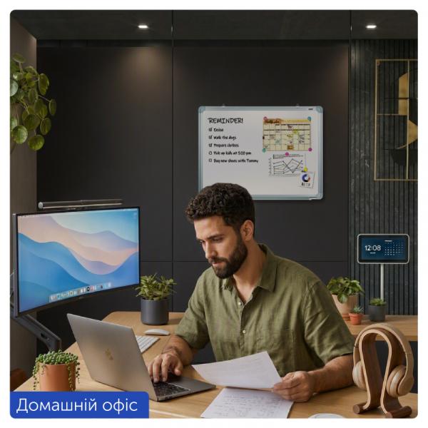 Дошка сухостираєма, магнітна, 45х60 см, алюм. рамка 22*20мм