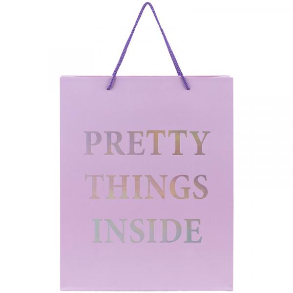 Пакет паперовий подарунковий, 26х32см, Pretty things inside