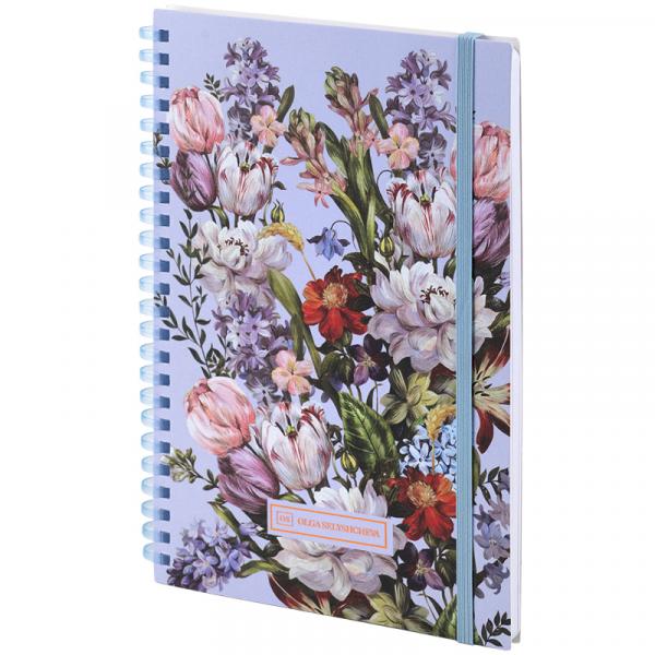 Блокнот на спіралі карт. обк., А5,80 арк,кл.,OS,Spring flow