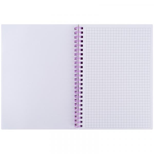 Блокнот на спіралі карт. обк., А5,80 арк,кл.,OS,Purple field