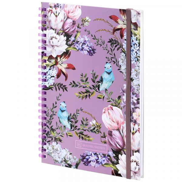 Блокнот на спіралі карт. обк., А5,80 арк,кл.,OS,Blue birds