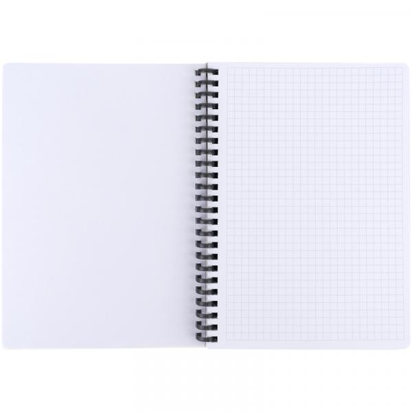 Блокнот на спіралі пласт. обкл., А5, 80 арк.,кл., пісочний