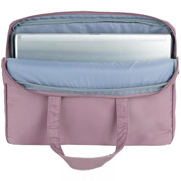 Сумка для документів текстильна А4, 1 відділення, рожева