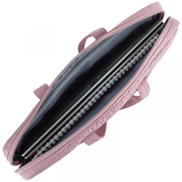 Сумка для документів текстильна А4, 1 відділення, рожева