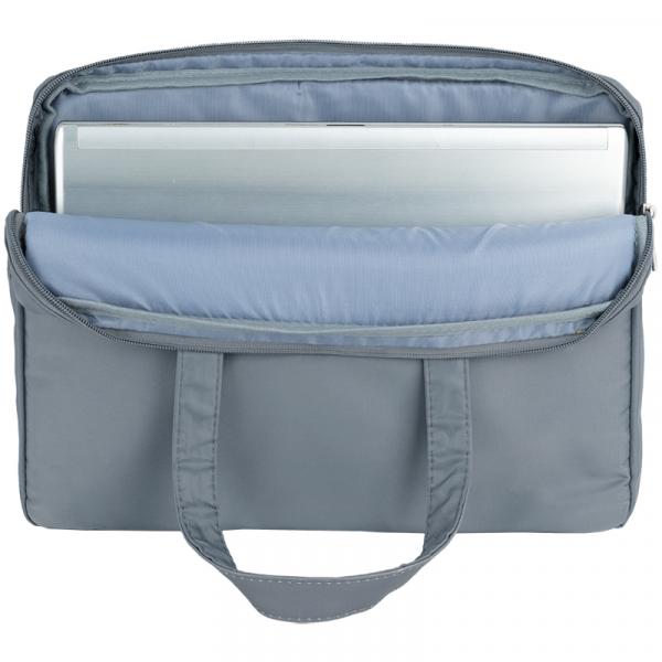 Сумка для документів текстильна А4, 1 відділення, сіра
