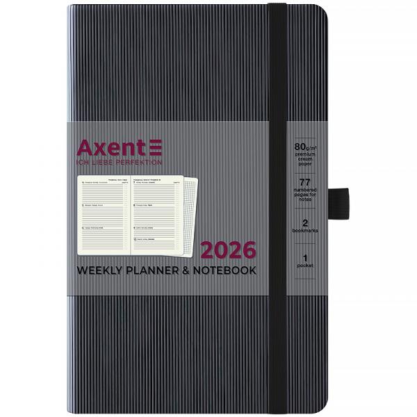 Щотижневик 2026 Partner Lines, 125*195, чорний