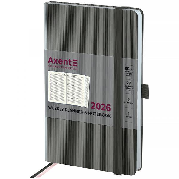 Щотижневик 2026 Partner Lines, 125*195, сірий