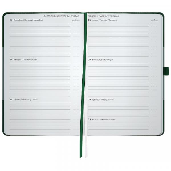 Щотижневик 2026 Partner Lines, 125*195, темно-зелений
