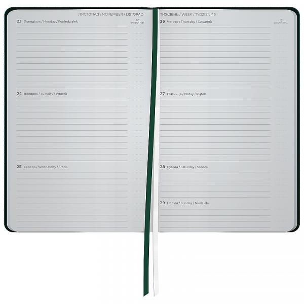 Щотижневик 2026 Partner Traces, 125*195, темно зелений
