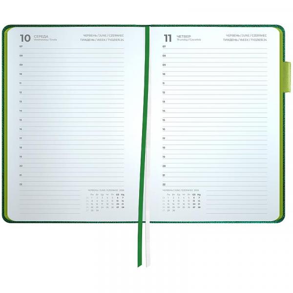 Щоденник 2026 Partner Soft Muse, 145*210, зелений