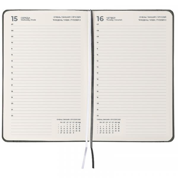Щоденник 2026 Partner Lines, 145*210, сірий