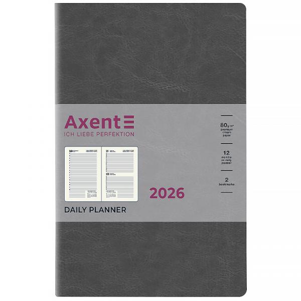 Щоденник 2026 Partner City Soft, 145*210, сірий