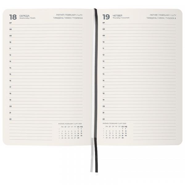 Щоденник 2026 Partner City Soft, 145*210, сірий