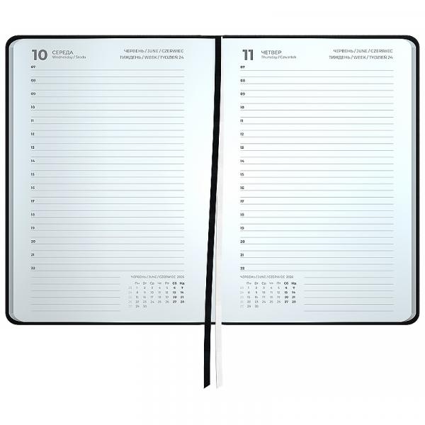 Щоденник 2026 Partner Traces, 145*210, чорний