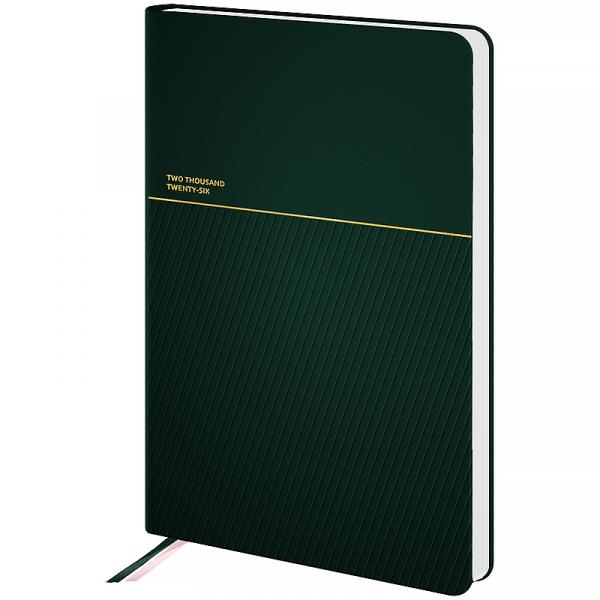 Щоденник 2026 Partner Traces, 145*210, темно зелений