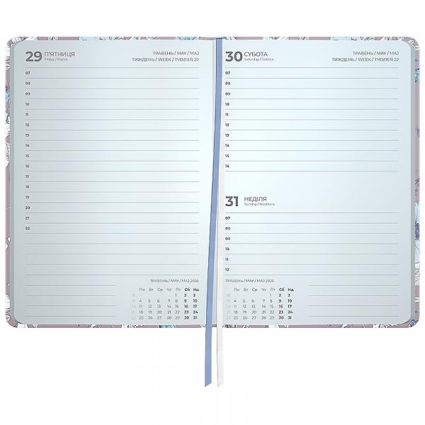 Щоденник 2026 Pocket, 101*146, Blue Elegance