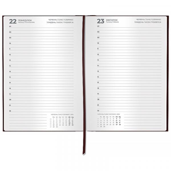 Щоденник 2026 Classic Style, 145*210, з/т коричневий