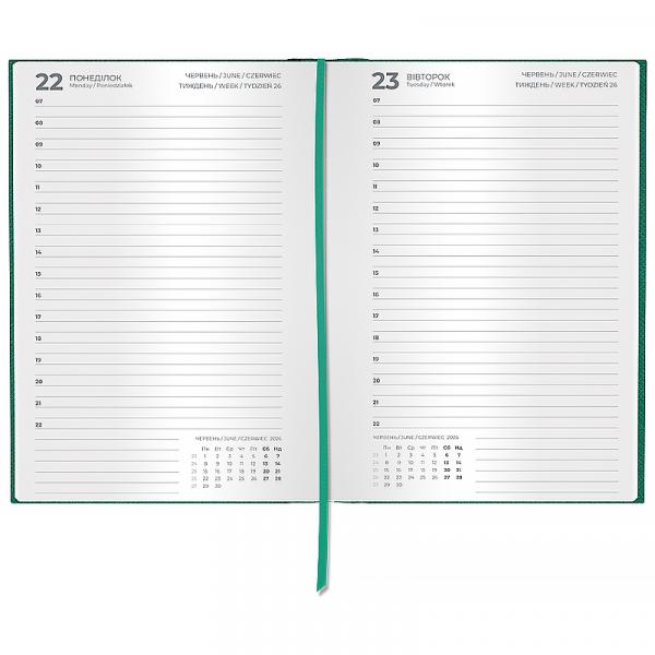 Щоденник 2026 Classic Style, 145*210, с/т аквамариновий