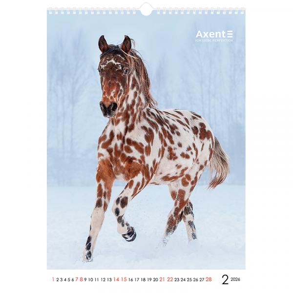 Календар настінний А3 2026 р., Horses