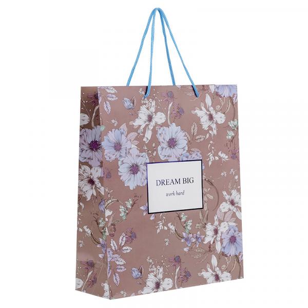 Пакет паперовий подарунковий, 26х32см, Blue Elegance