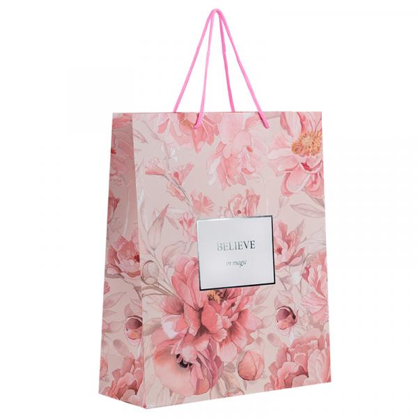 Пакет паперовий подарунковий, 26х32см, Peony Dreams