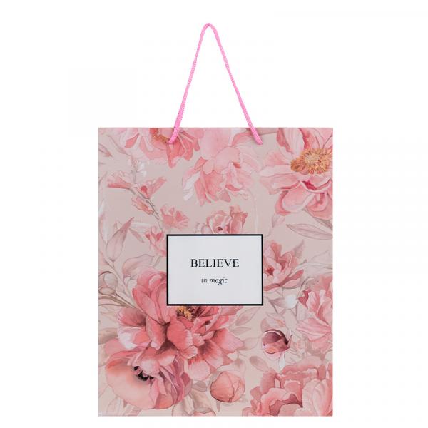 Пакет паперовий подарунковий, 26х32см, Peony Dreams