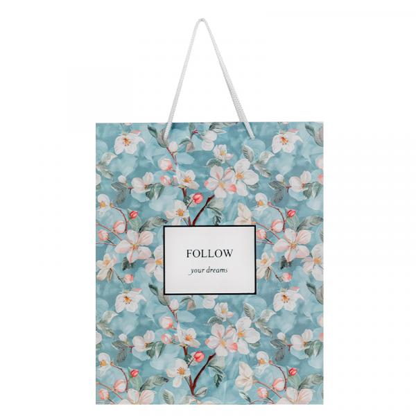 Пакет паперовий подарунковий, 26х32см, Gentle Blossom