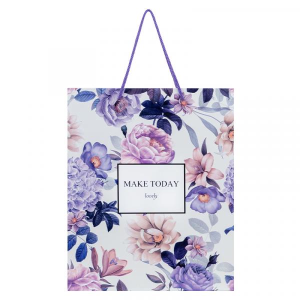 Пакет паперовий подарунковий, 26х32см, Violet Whispers