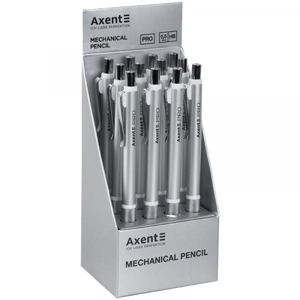Олівець механічний Pro, 0.5 мм, срібний