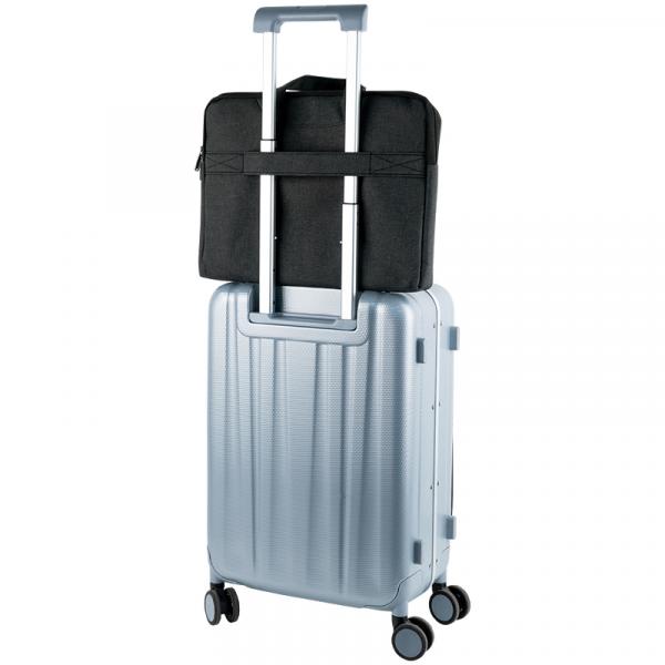 Сумка для документів текстильна А4, 1 відділ, темно-сіра