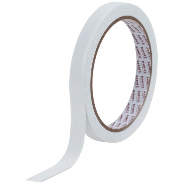 Стрічка клейка двостороння , 12мм*2м, спінена 1 шт. інд.пак.