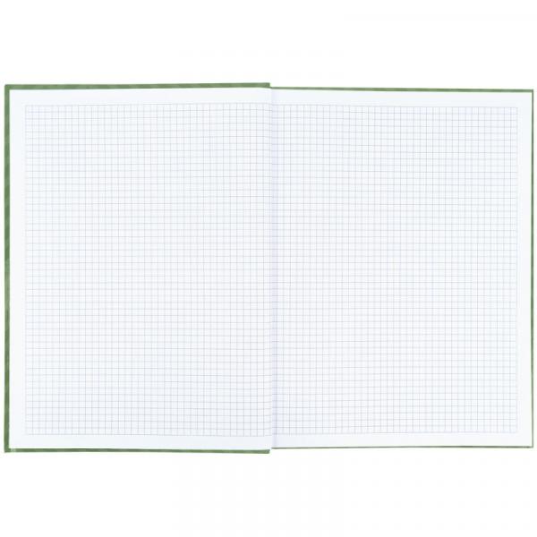 Книга записна А4-, 203*273 мм,96арк., кліт., Pattern, зелена