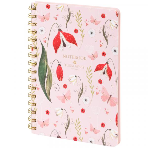 Блокнот на спіралі тв. об., А5, 80 арк,кл,TR,Secret Garden 1