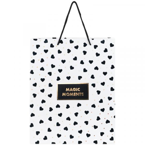 Пакет паперовий подарунковий, 26х32см, Black&White