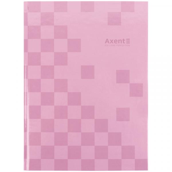 Книга записна А4-, 203*273 мм,96арк., кліт., Mosaic, рожева