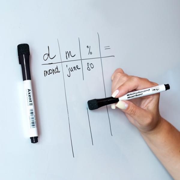 Маркер Whiteboard Magnetic 2555-A, 1-2 мм, чорний