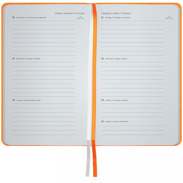 Щотижневик 2027 Pocket Strong, 90*150, помаранчевий