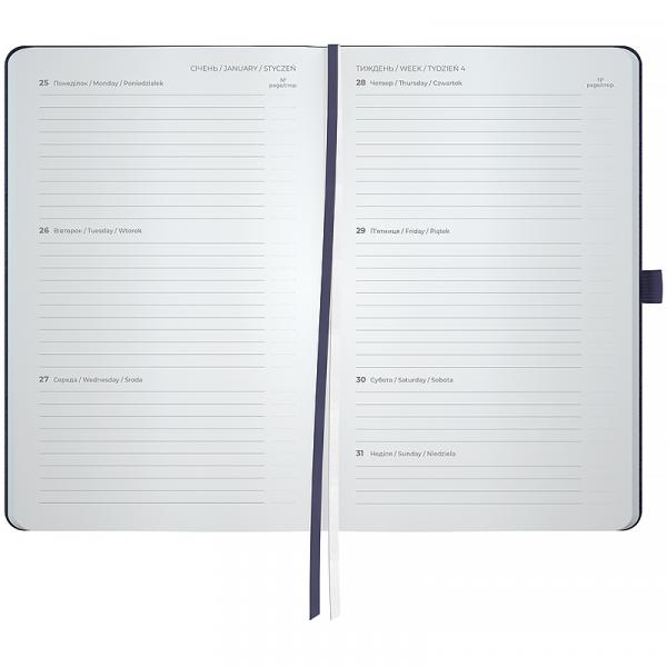 Щотижневик 2027 Partner Soft Skin, 125*195, синій
