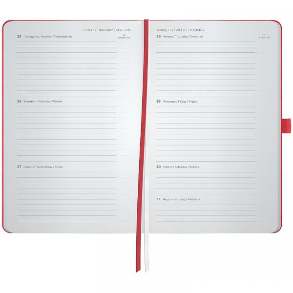 Щотижневик 2027 Partner Soft Skin, 125*195, червоний