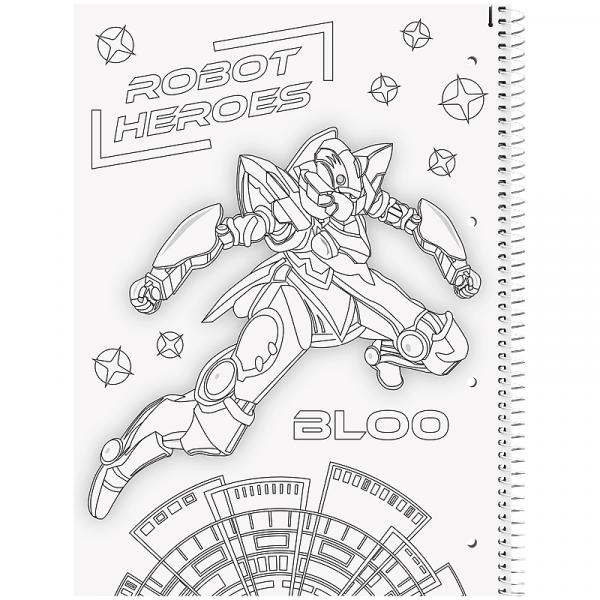 Коледж-блок А4 Premium, клітинка, 80 арк.,Robot Heroes