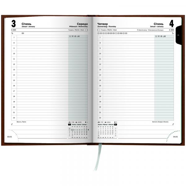 Щоденник 2026 Стандарт Miradur з/т коричневий