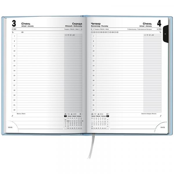 Щоденник 2026 Стандарт Torino Trend блакитний