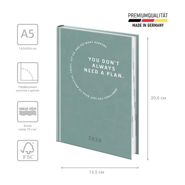 Щоденник 2026 Стандарт Torino Trend бірюз. холодний