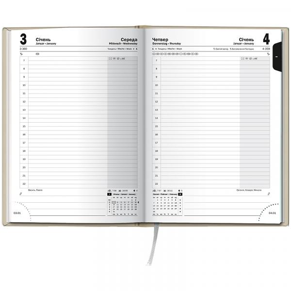 Щоденник 2026 Стандарт Torino Trend бежевий
