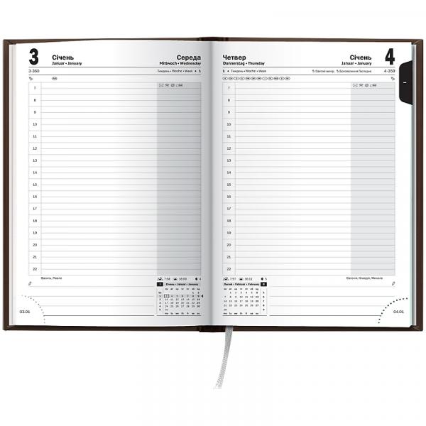 Щоденник 2026 Стандарт Torino слп/т коричневий