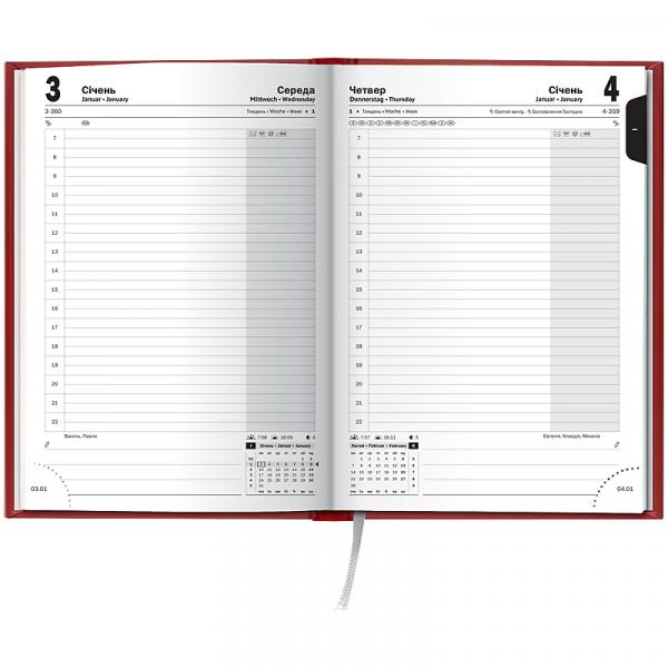 Щоденник 2026 Стандарт Torino слп/т червоний